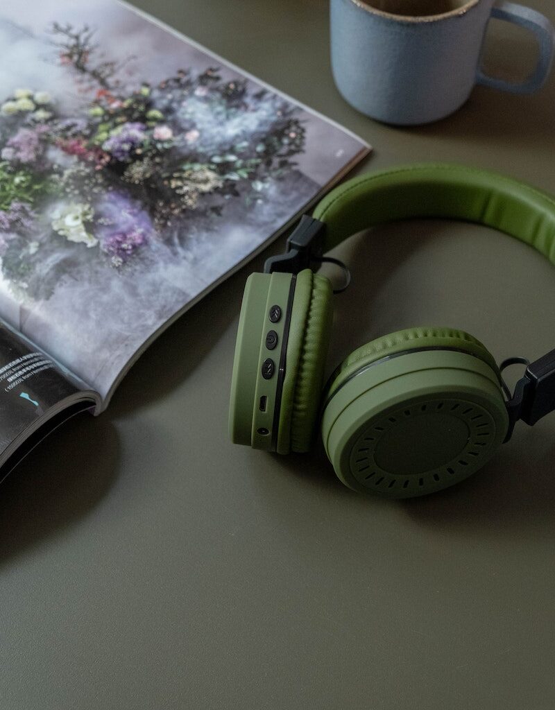 zielone słuchawki
